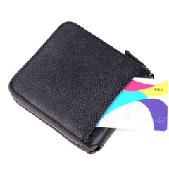 Handmade Mens Cool billfold Leather Wallet Men Small zipper Wallets Bifold for Men - iwalletsmen