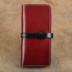 Handmade Womens Leather Long Wallet Bifold Long Wallets Card Wallet Clutch Wallet for Ladies - iwalletsmen