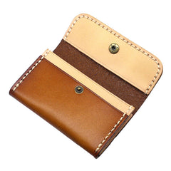 Leather Mens Card Wallet Front Pocket Wallets Small Slim Wallets Change Wallet for Men - iwalletsmen