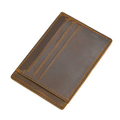 VINTAGE BROWN LEATHER MEN'S FRONT POCKET WALLETs BLACK SLIM CARD billfold WALLET SMALL WALLET FOR MEN - iwalletsmen