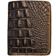 Handmade Leather Floral Mens Cool Slim Leather Wallet Men billfold Wallets Bifold for Men