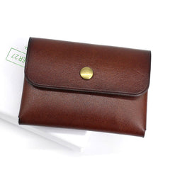 Leather Mens Front Pocket Wallet Small Wallet Card Wallet Change Wallets for Men - iwalletsmen