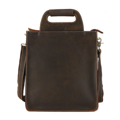 Vintage Leather Mens Briefcase Work Handbags Shoulder Bags Work Bag For Men - iwalletsmen