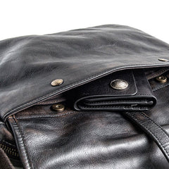 Genuine Leather Mens Cool Messenger Bag iPad Bag Chest Bag Bike Bag Cycling Bag for men