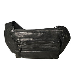 Leather Men Fanny Pack Small Waist Bag Hip Pack Belt Bag Bumbag for Men