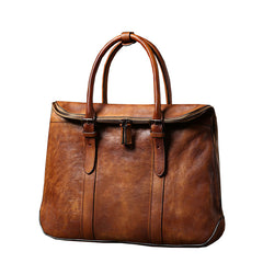 Handmade Leather Mens Briefcase Work Bag Laptop Bag Business Bag for Men