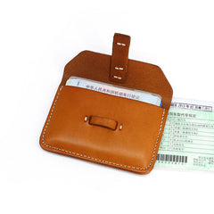 Handmade Leather Mens Card Wallets Front Pocket Wallet Small Change Wallets for Men - iwalletsmen