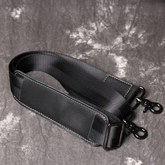 Black Leather Mens 15 inches Large Laptop Work Bag Handbag Briefcase Shoulder Bags Business Bags For Men - iwalletsmen