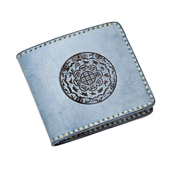 Handmade Leather Tooled Mens billfold Wallet Cool Leather Wallet Slim Wallet for Men