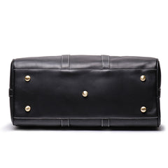 Cool Leather Mens 15-inch Brown Large Weekender Bag Black Vintage Travel Bag Duffle Bag for Men - iwalletsmen