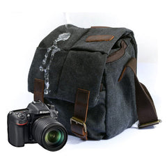 Mens Small Canvas Camera Messenger Bag Side Bag Camera Shoulder Bag for Men - iwalletsmen