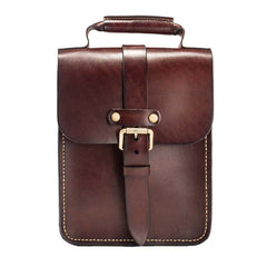 Handmade Leather Mens Cool Messenger Bag Sling Bag Chest Bag Bike Bag Cycling Bag for men - iwalletsmen