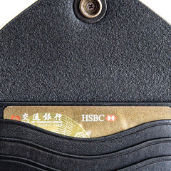 Genuine Leather Mens Cool billfold Leather Wallet Men Small Wallets Bifold for Men