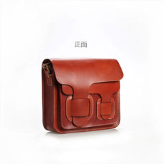 Cool Leather Mens Tan Messenger Bag Side Bag Small Shoulder Bag for Men - iwalletsmen