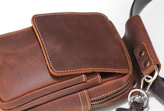 HANDMADE LEATHER MENS WAIST BAG HIP PACK BELT BAG FANNY PACK BUMBAG FOR MEN - iwalletsmen