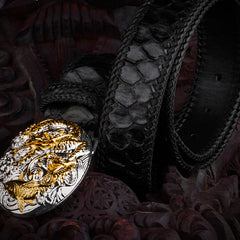 Handmade Genuine Leather Mens Belt Custom Cool Leather Men Black Belt for Men
