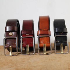 Genuine Leather Punk Rock Biker Trucker Mens Belt Men Black Coffee Belt for Men