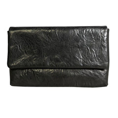 Handmade Leather Mens Clutch Cool Slim Wallet Zipper Clutch Wristlet Wallet for Men