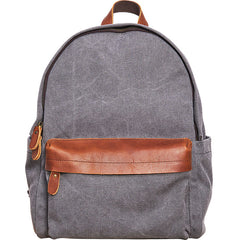 Cool Canvas Gray Mens Backpack Canvas Travel Bag Canvas School Bag for Men - iwalletsmen