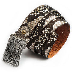 Handmade Genuine Leather Mens Belt Custom Cool Leather Men White Black Belt for Men