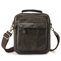 Cool Leather Mens Small Side Bag Messenger Bags Shoulder Bags for Men - iwalletsmen
