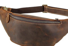 Cool Mens Leather Belt Bag Fanny Pack Waist Bags For Men - iwalletsmen