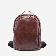 Cool Mens Leather School Backpack Satchel Backpacks Leather Travel Backpack for Men - iwalletsmen