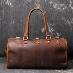 Cool Leather Mens Travel Bag Overnight Bag Work Handbag Business Travel Bags for Men - iwalletsmen