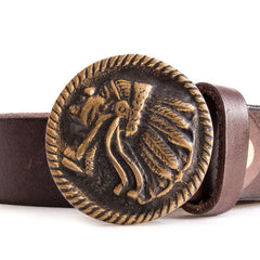 Handmade Genuine Custom Leather Mens Indian Leather Men Coffee Belt for Men - iwalletsmen