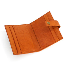Leather Mens Front Pocket Wallet Card Wallet Small Slim Wallet Change Wallet for Men - iwalletsmen