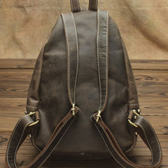 Cool Brown Mens Small Backpacks Vintage School Backpack Travel Backpack Bags for Men - iwalletsmen