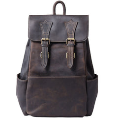 Handmade Leather Mens Cool Backpack Sling Bag Large Travel Bag Hiking Bag for men