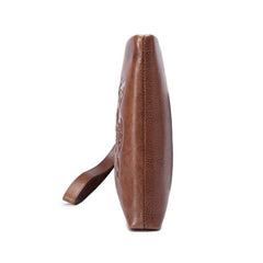 Genuine Leather Mens Urban Cohort Clutch Cool Slim Wallet Zipper Clutch Wristlet Wallet for Men - iwalletsmen