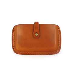 Handmade Leather Mens Card Wallet Front Pocket Wallets Small Wallets for Men - iwalletsmen