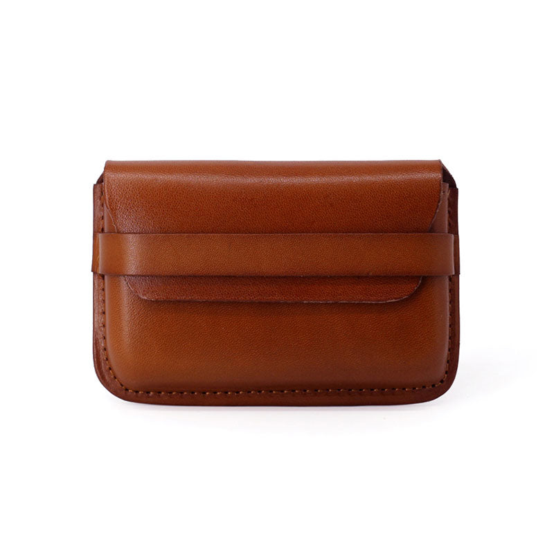 Leather Mens Card Wallets Front Pocket Wallets Cool Small Change Wallets for Men - iwalletsmen