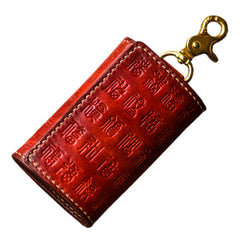 Handmade Leather Tooled Mens Cool Car Key Wallet Car Key Holder Car KeyChain for Men