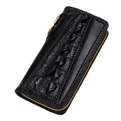 Handmade Leather Mens Chain Biker Wallet Cool Leather Wallet Long Phone Wallets for Men
