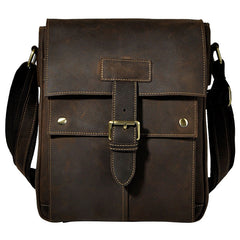 Small Leather Mens SIDE BAGs COURIER BAGs Messenger Bag Shoulder Bag for Men - iwalletsmen