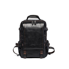 Cool Mens Leather 15inch Laptop Backpack Satchel Backpack Leather School Backpack for Men - iwalletsmen