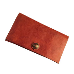 HandmadeLeather Mens Cool Long Leather Wallet Slim Travel Passport Wallet Clutch Wallet for Men