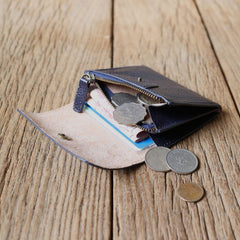 Leather Mens Front Pocket Wallet Card Wallets Slim Small Change Wallets for Men - iwalletsmen