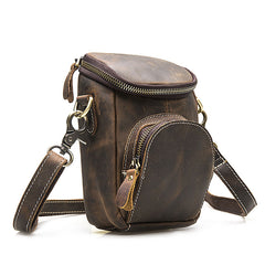 Leather Mens Cell Phone Holster Belt Pouch Mens Side Bag Shoulder Bag for Men - iwalletsmen