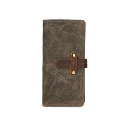 Mens Canvas Long Wallets for men Bifold Cool Men Long Wallet - iwalletsmen