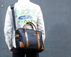 Fashion Nylon Clothing Black Men's Large Handbag Briefcase Business Laptop Business For Men - iwalletsmen