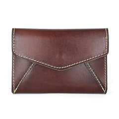 Leather Mens Card Wallet Front Pocket Wallet Envelope Cool Small Change Wallet for Men - iwalletsmen