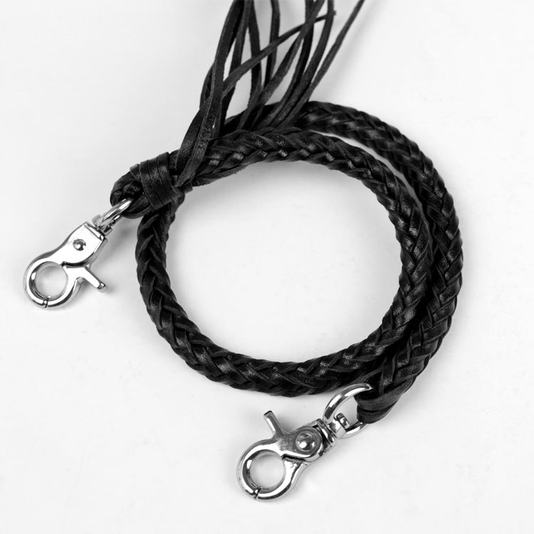 Handmade Braided Black Leather Cool Punk Rock Wallet Chain Biker Truck –  iChainWallets