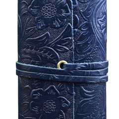 Handmade Leather Floral Mens Cool billfold Wallet Card Holder Small Card Slim Wallets for Men