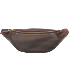 fanny pack bag​ Brown Cool Leather Mens Fanny Pack Hip Pack Bum Pack Waist Pack Bag For Men