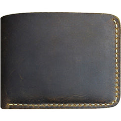 Handmade Leather Mens Cool Slim Leather Wallet Men billfold Wallets Bifold for Men