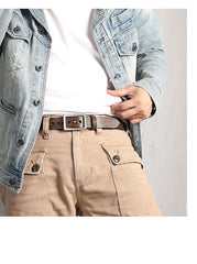 Handmade Slim Genuine Leather Black Fashion Belt Brown Belt Long Belts Slim Belt for Men - iwalletsmen